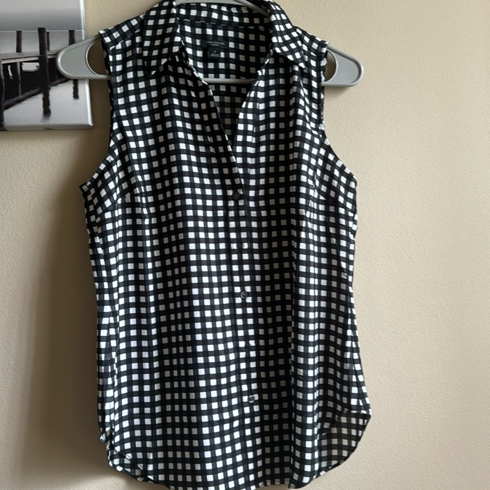 Ann Taylor Gingham Top